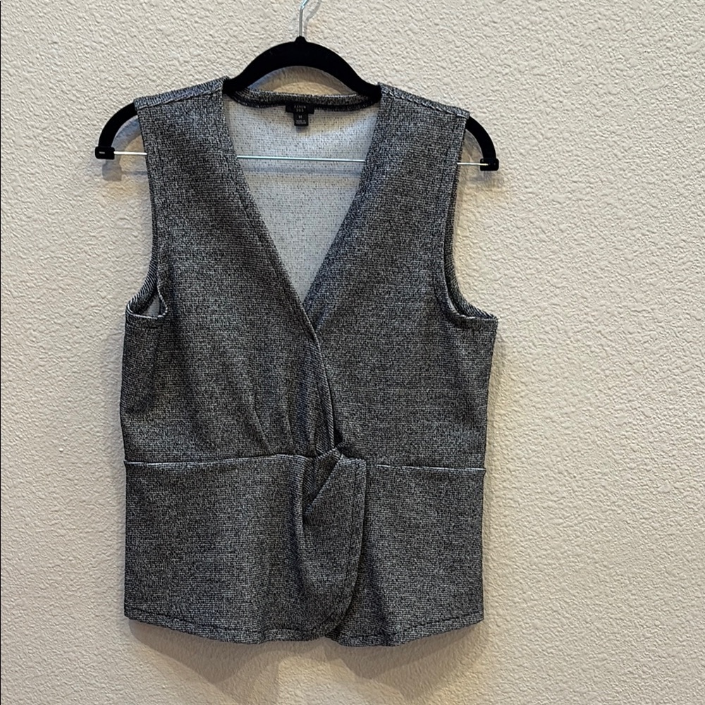 Gray tweed  Sleeveless Top by J Crew.